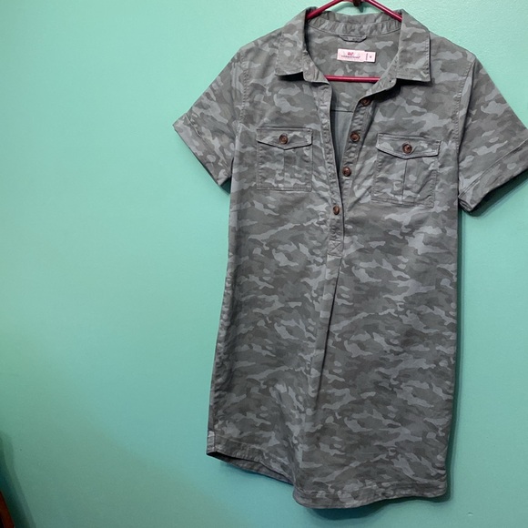 Vineyard Vines Margo Mini Camo Shirt Dress 10 - Picture 10 of 13